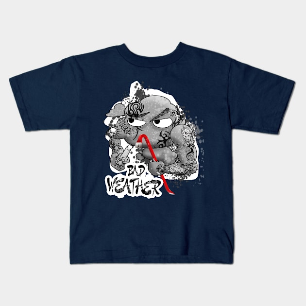 09 Bad Weather Kids T-Shirt by ChuyDoesArt